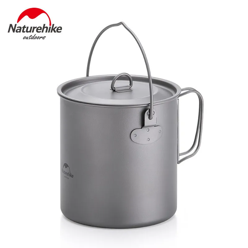 

Naturehike 2-3 Persons Ultralight Titanium Tableware Outdoor Picnic Camping Cookware Pot Pan Camping Cookware Frying Pan