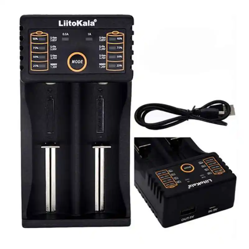 Обновление lii 202 liitokala 5V 2A 18650/26650/16340/14500 зарядное устройство Micro USB для