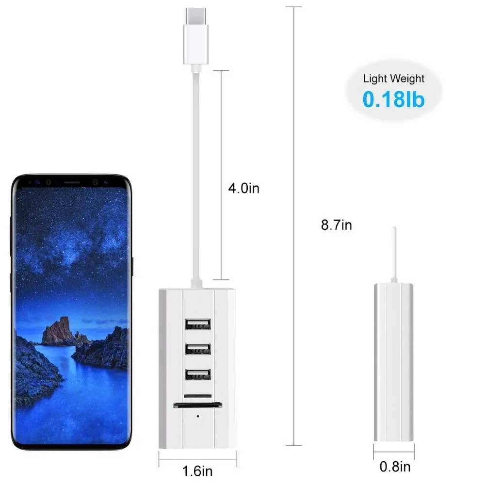 USB C концентратор аудио адаптер звуковой карты с SD TF внешний Hi-Fi стерео конвертер