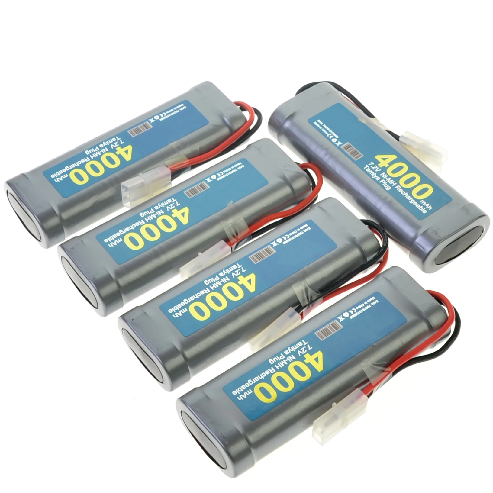 

2-5x Tamiya RC 7.2V 4000mAh Gray Plug NiMh Rechargeable battery pack