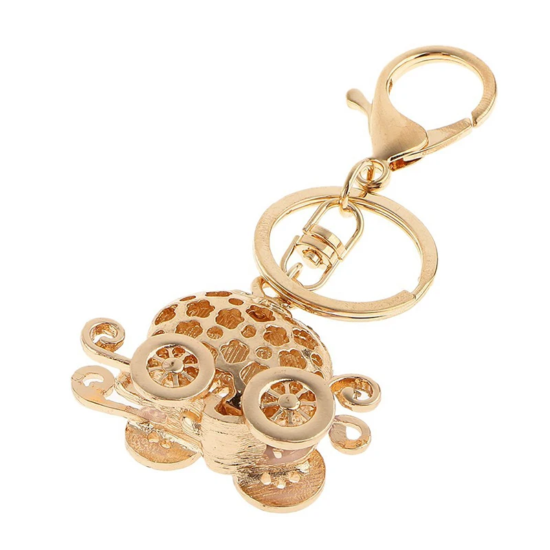 Keychain Carabiner Transparent Rhinestone Pumpkin Charming Car Pendant | Украшения и аксессуары