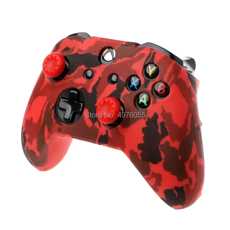 Силиконовый защитный чехол для XBox One X S контроллера камуфляжный с принтом