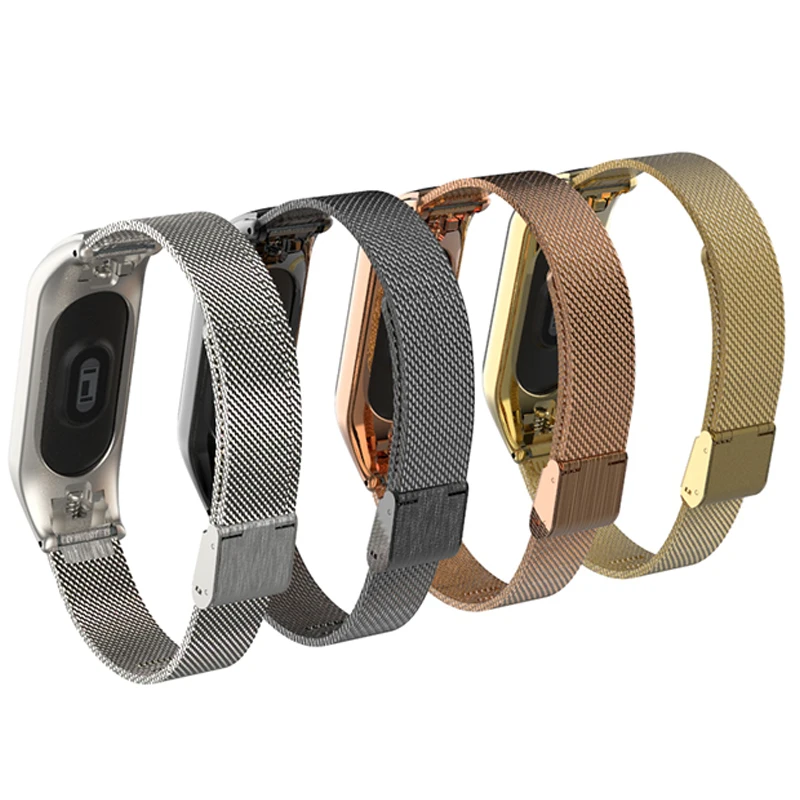 Металлический ремешок для часов Xiaomi Mi Band 4 браслет из нержавеющей стали 2 3|Ремешки