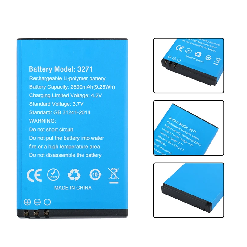 Для Ulefone Armor Mini battery 2500 мА · ч длительное время в режиме ожидания для Batteria