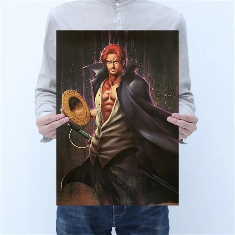 Классический Аниме винтажный постер Shanks наклейки для украшения комнаты