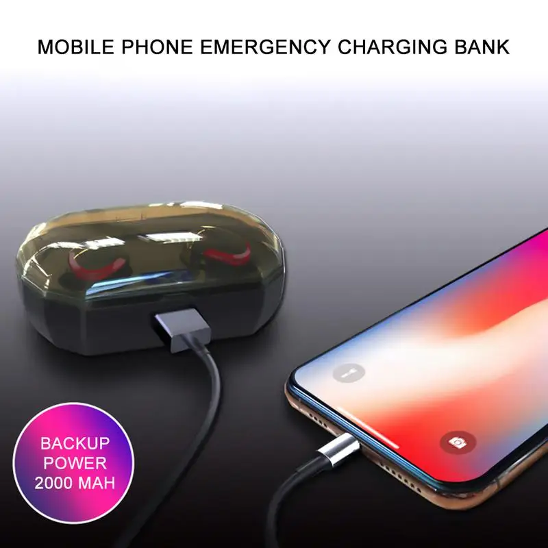 Цифровой дисплей TWS R10 Bluetooth наушники 5 0 гарнитура Беспроводные бинауральные 15