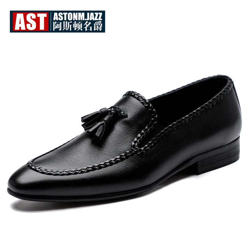2020 NEW Spring Woven Loafers Men Real Leather Tassel Casual Shoes High End British Leisure Oxfords Trendy Plus Size 45 | Обувь
