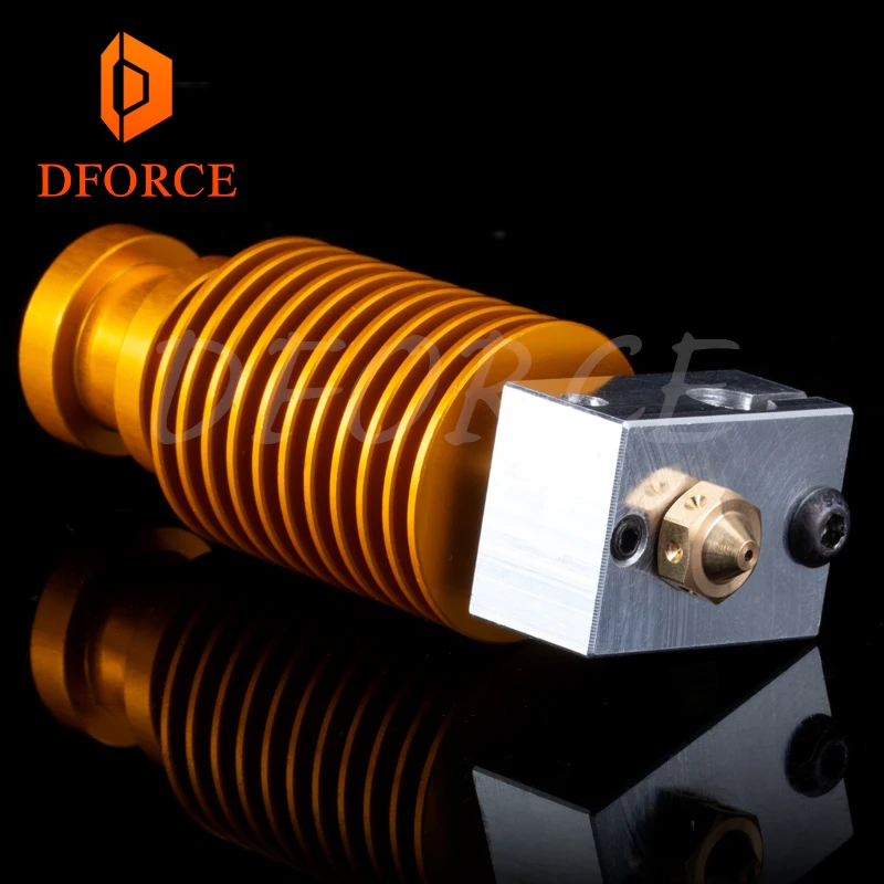 DFORCE высокое качество изготовление на заказ Золотой радиатор hotend V6 сопло J