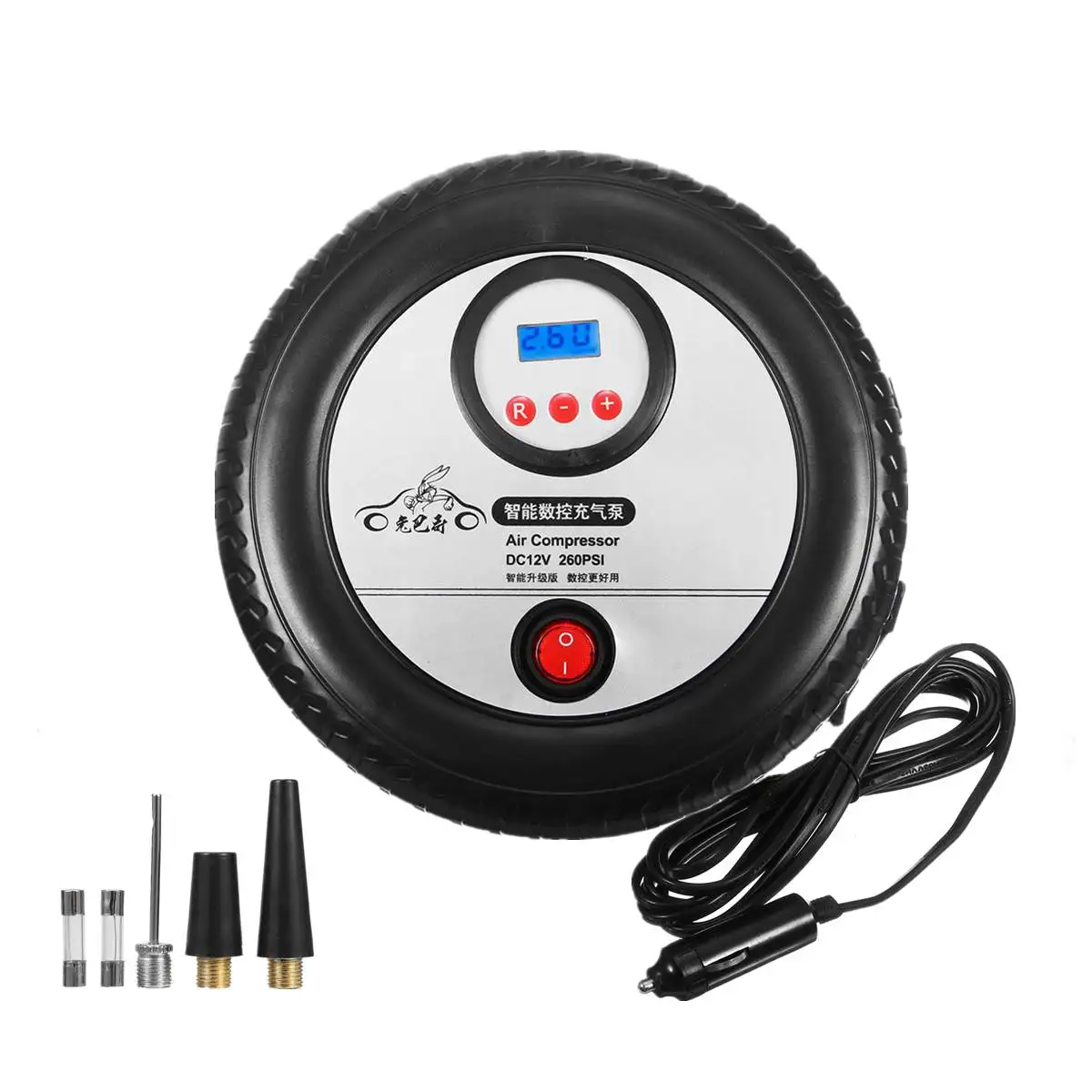 Portable Digital DC 12V Car Tyre Inflator Pump Air Compressor LCD Display 260PSI | Автомобили и мотоциклы