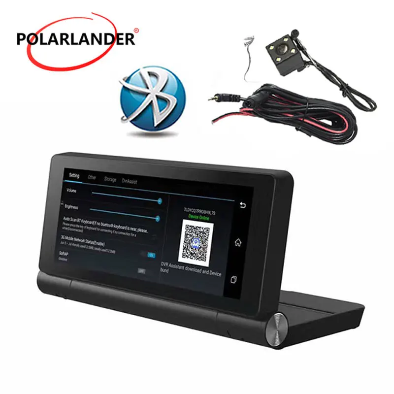 Center Console Navigator Bluetooth WIFI AVIN Dual Camera CAR GPS DVR 1080P Recorder 1280*480 4 LED 3G Android 5.0 | Автомобили и