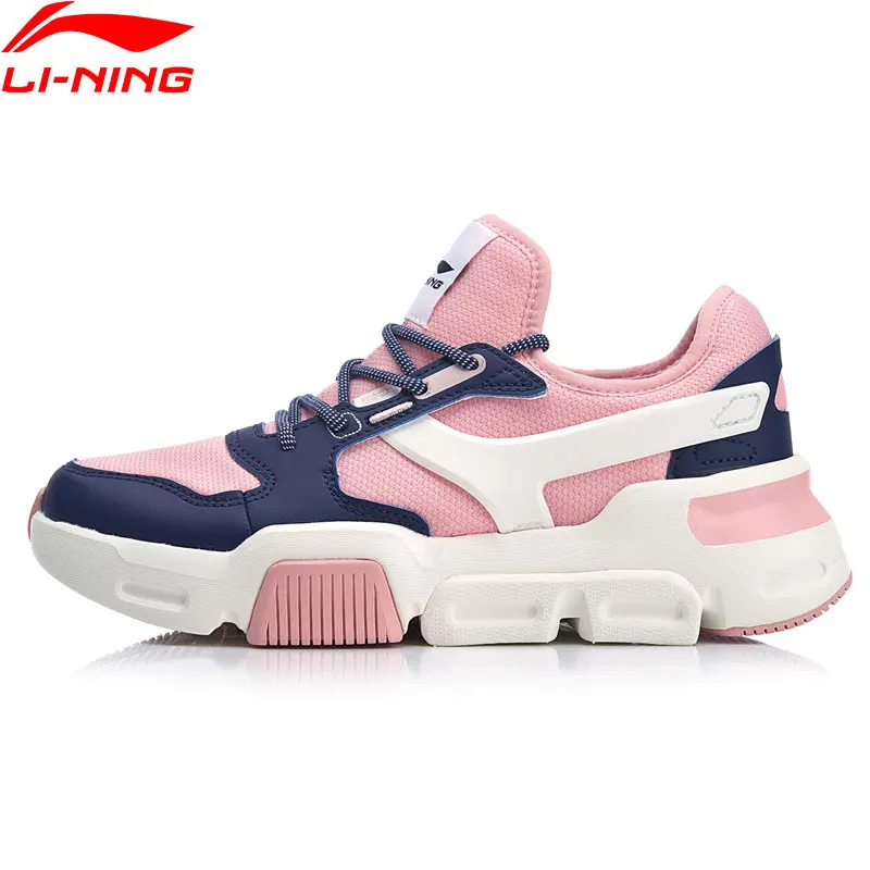 Женская Классическая обувь Li-Ning удобные кроссовки в стиле ретро с подкладкой