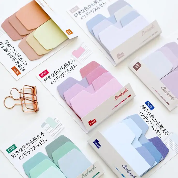 4 шт Красочные Модные градиентные цвета mm2 Notecard mm6 липкие Примечания Notepaper