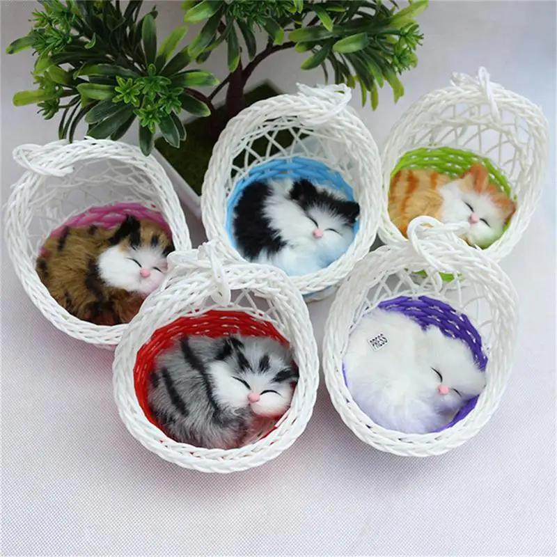 

Звуковые игрушки с имитацией животных, корзина для котят, плюшевые куклы