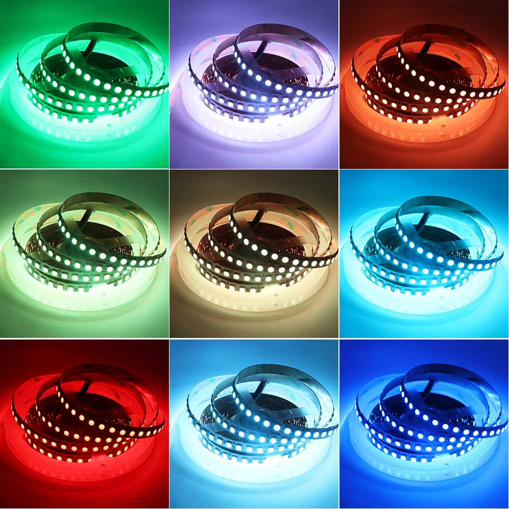 12V 24V 5050 RGB светодиодный свет полосы 120 s/m холодный белый теплый гибкая лента