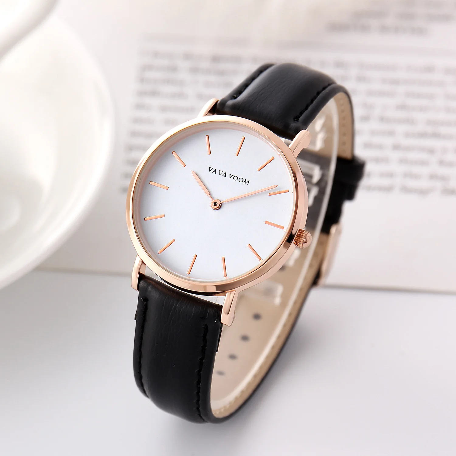 Часы для леди женщин Бизнес Сталь Календарь lazada розовое золото оптовая торговля