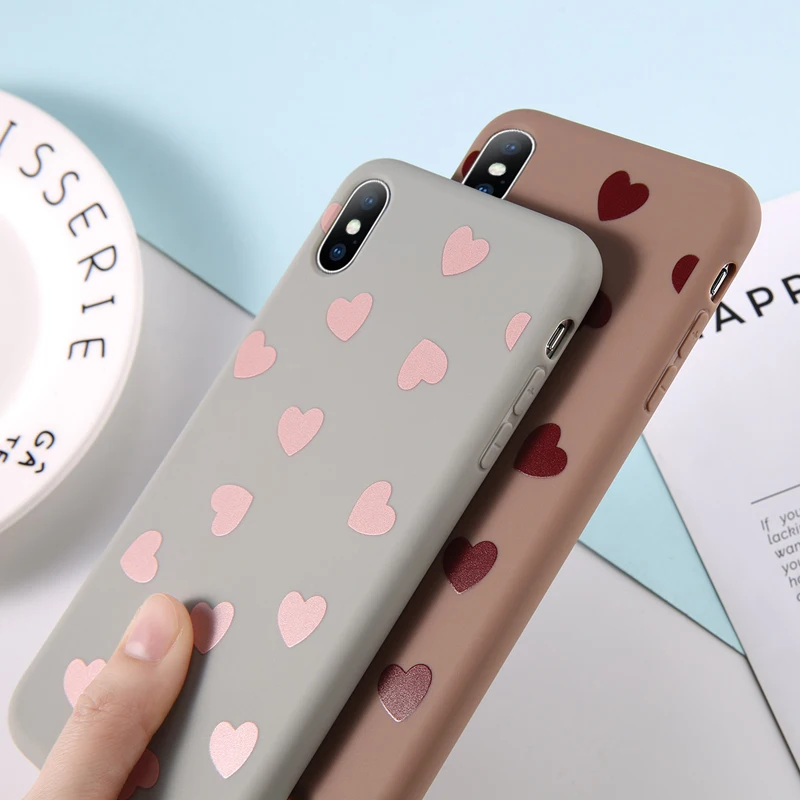 Чехол для телефона Moskado iPhone 6 6S 7 8 Plus X XR XS Max простой мягкий чехол из ТПУ с милым