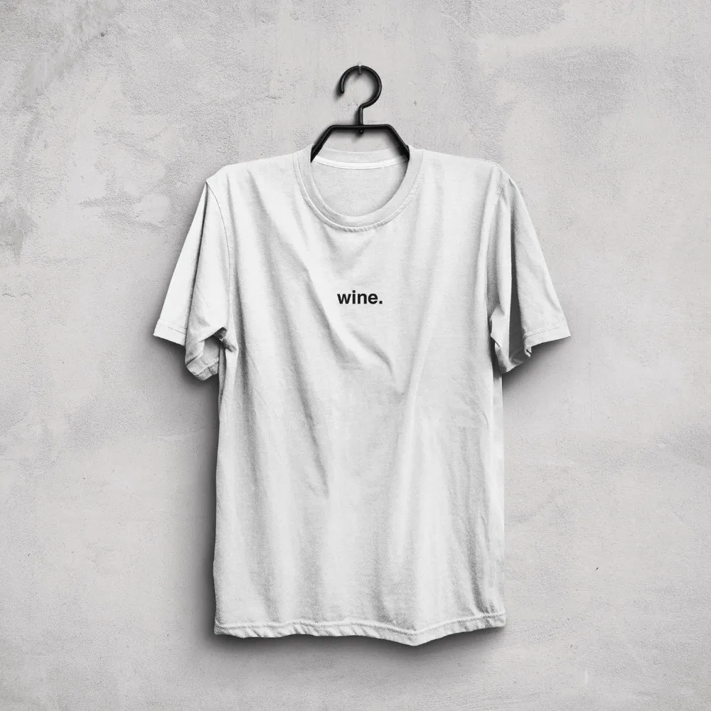 Wine T-shirt Lover Minimalism One Love Black Gray White Unisex Tumblr T Shirt Casual Top Tees Shirt-J063 | Женская одежда