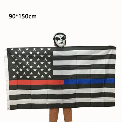 Синие флаги полиции США 90*150 см тонкая синяя линия Флаг черный белый и синий флаг