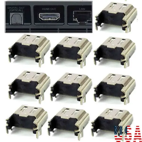 10 шт. HDMI порт разъем запасная часть для sony Playstation 4 PS4 США|Коннекторы и разъёмы| |