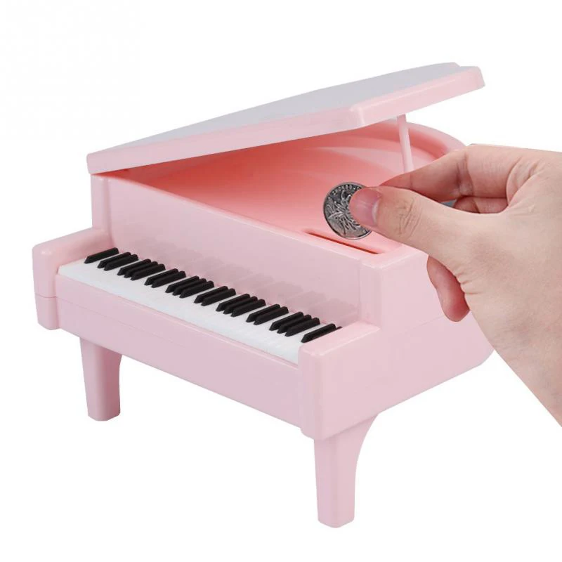 Piano-Style Coin Bank Coins Saving Money Box Jar Birthday Gift For Children | Дом и сад