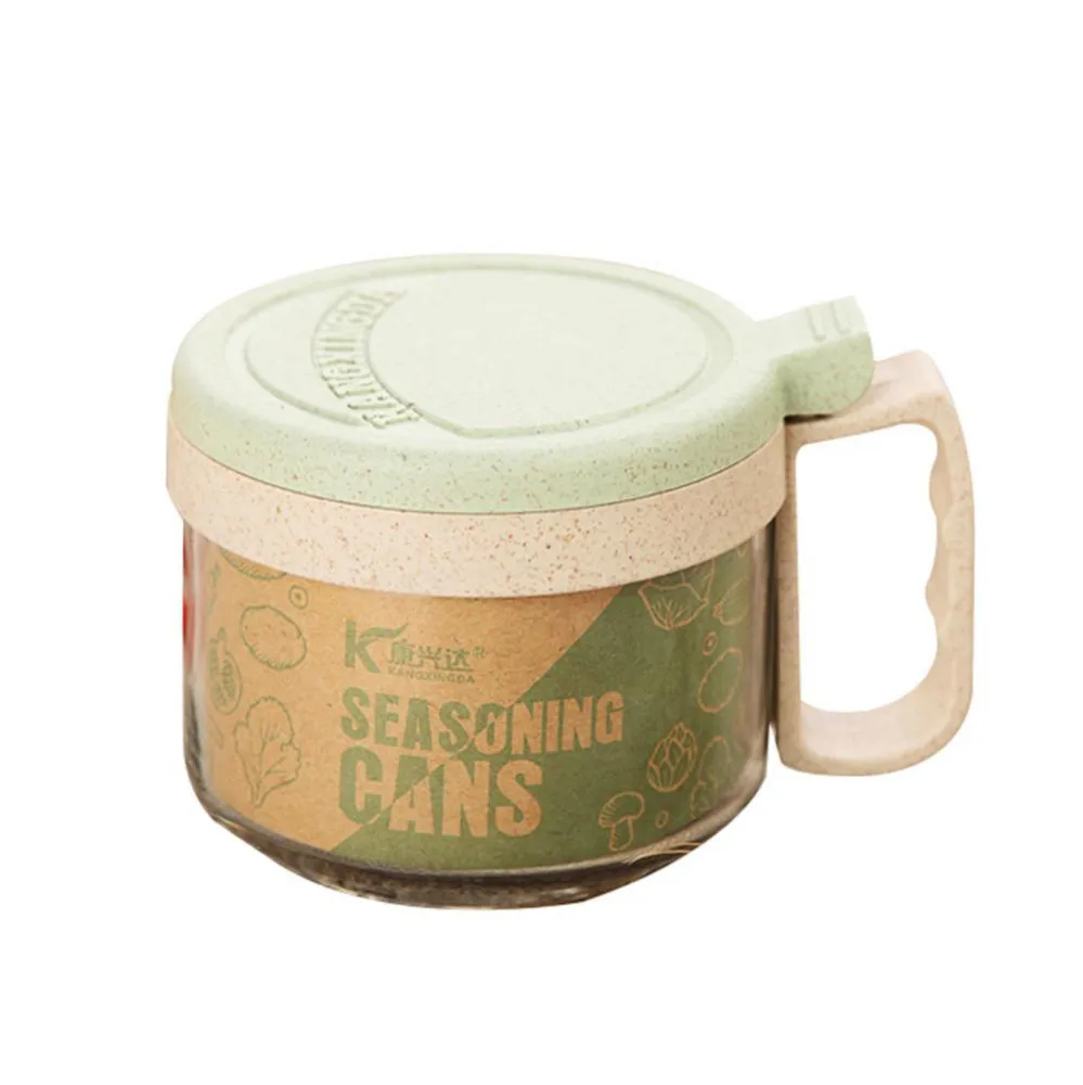 Круглые приправа банка для специй Кухонные гаджеты перец стекло с крышкой Ложка