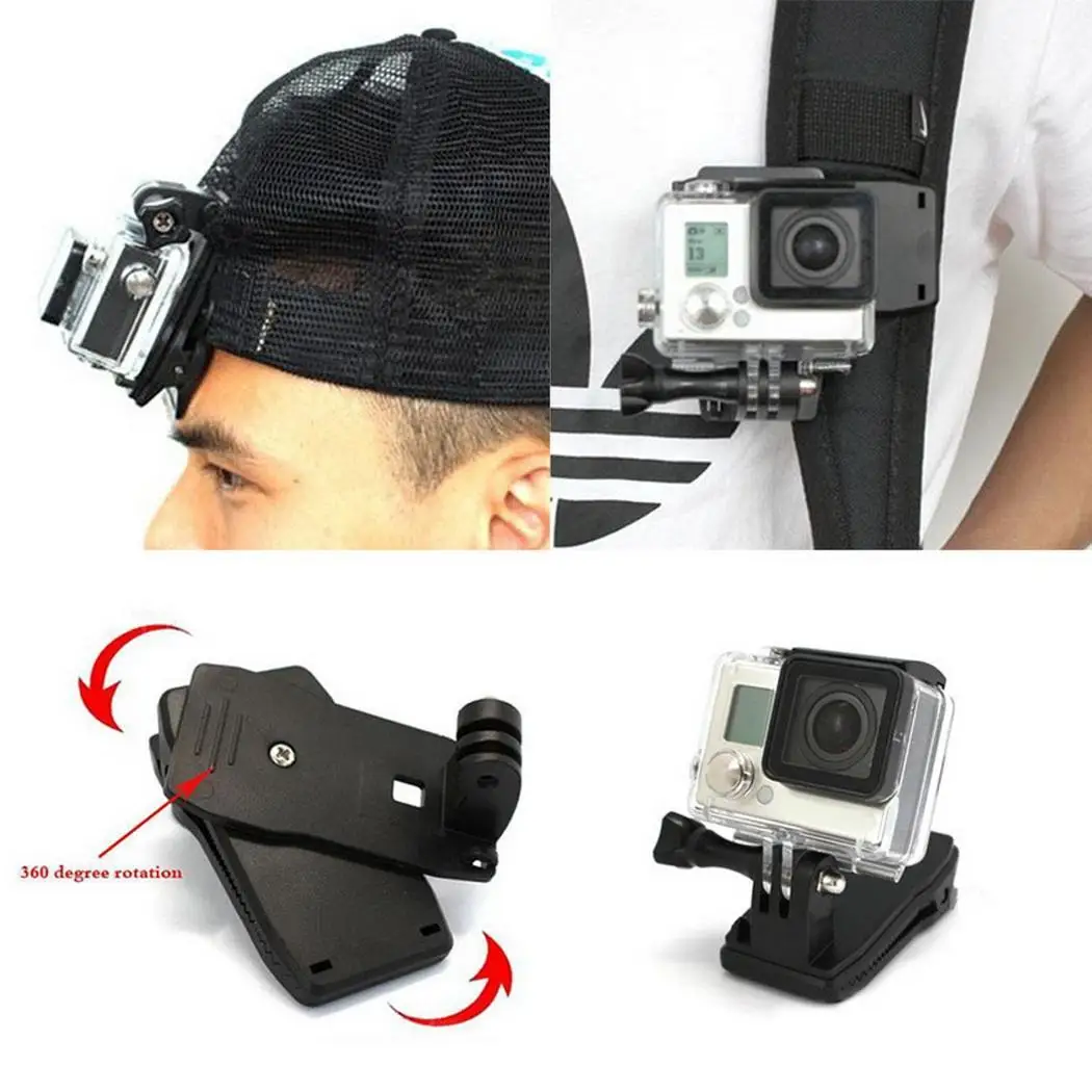 360 Вращающийся Кронштейн зажим мульти функциональный для Gopro Hero4/3 +/3/2/1 Камера