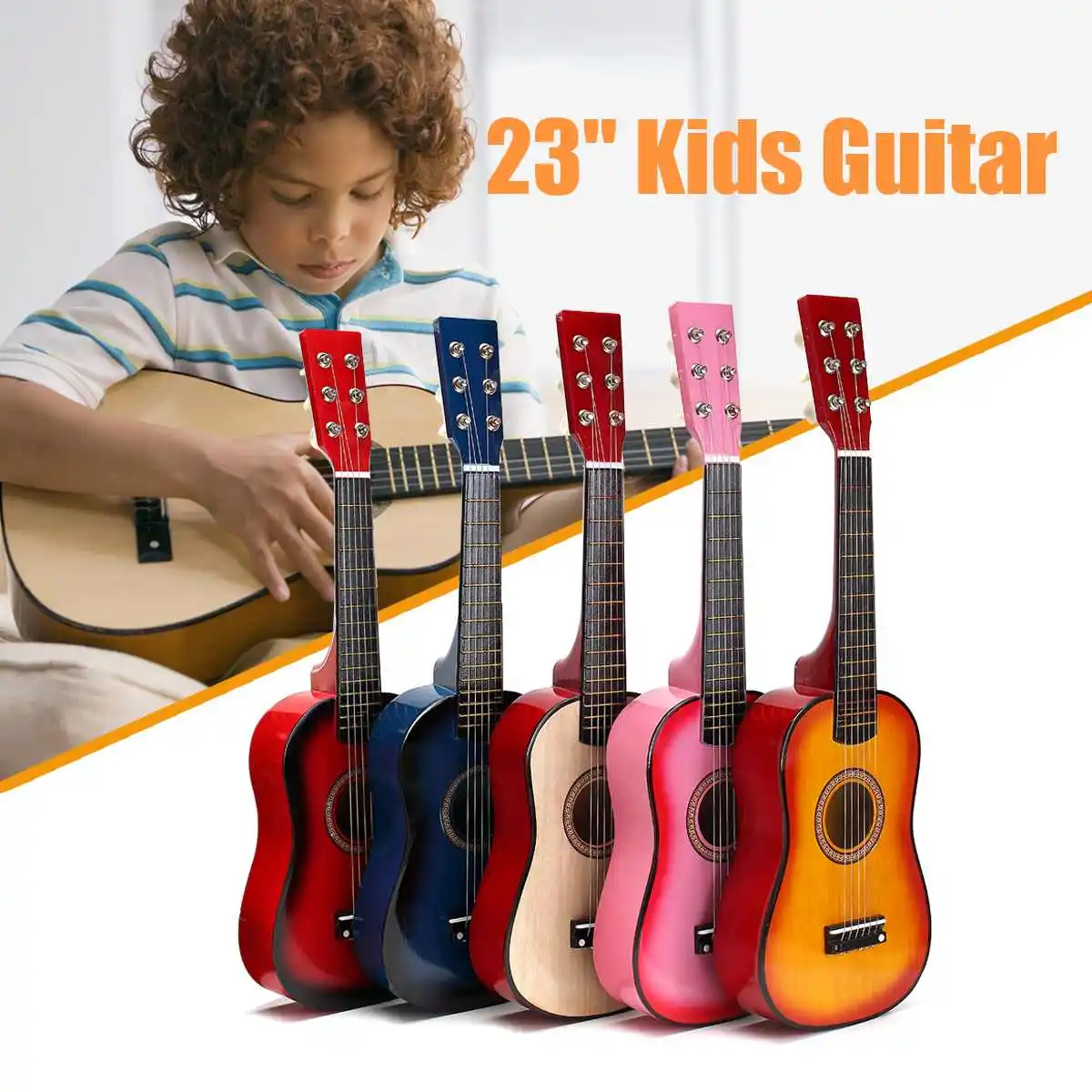 23 дюйма 6 струн для начинающих акустическая Детская гитара укулеле из липы
