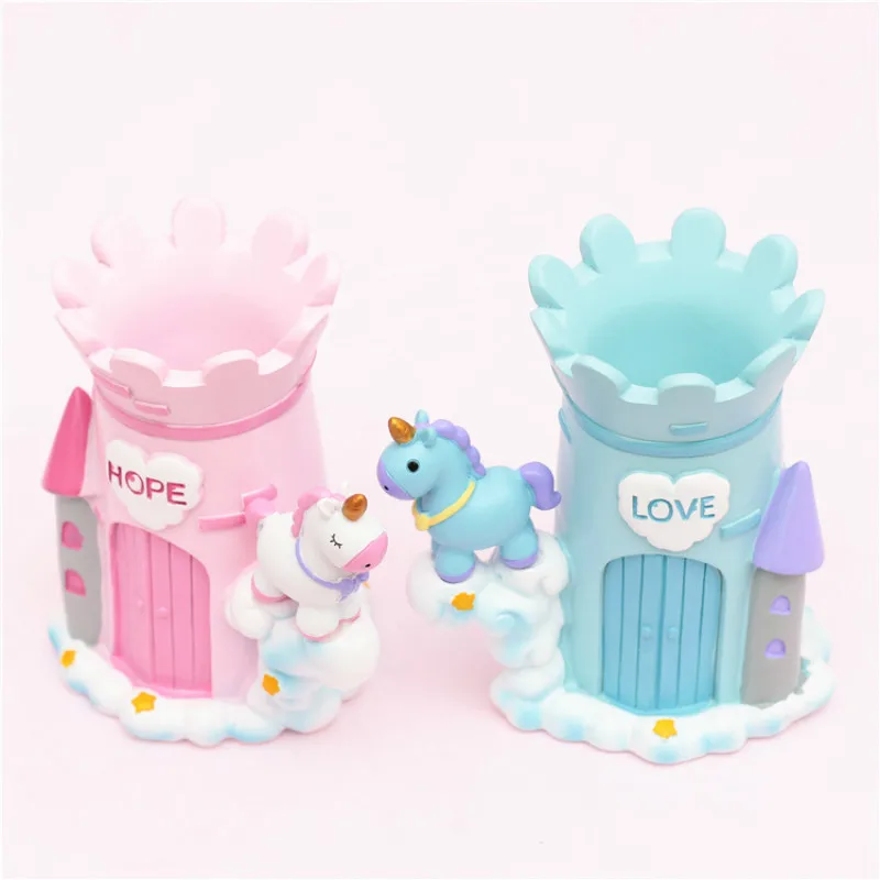 Ins подставка для ручки с животным Kawaii Статуэтки из смолы подарок настольное
