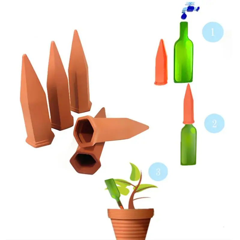 4Pcs Ceramics Plant Waterer Self Watering Spikes Flower Piping Nozzle Devices Spiker Automatic Water Dripper Tool | Дом и сад