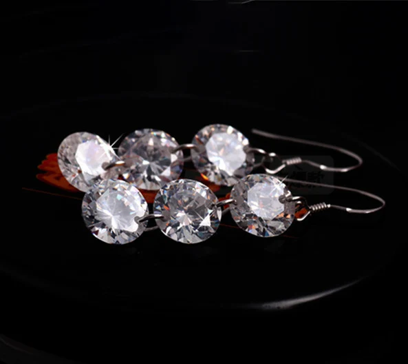 Женские ассиметричные серьги Joyas круглые геометрические капельки серебряного