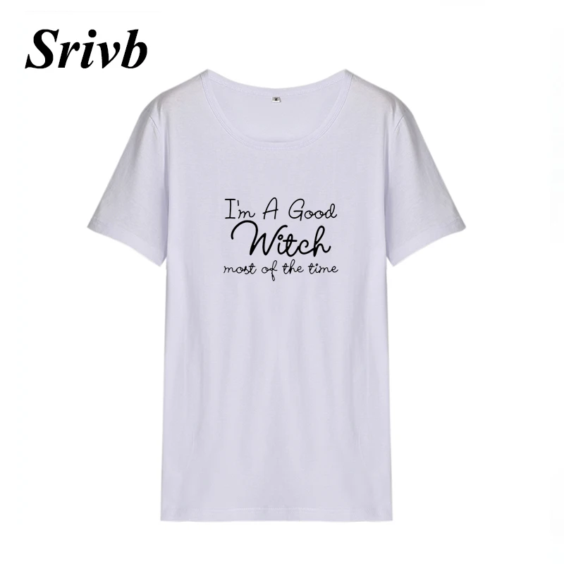 Srivb I'm A Good Witch корейская мода короткий рукав женская летняя забавная