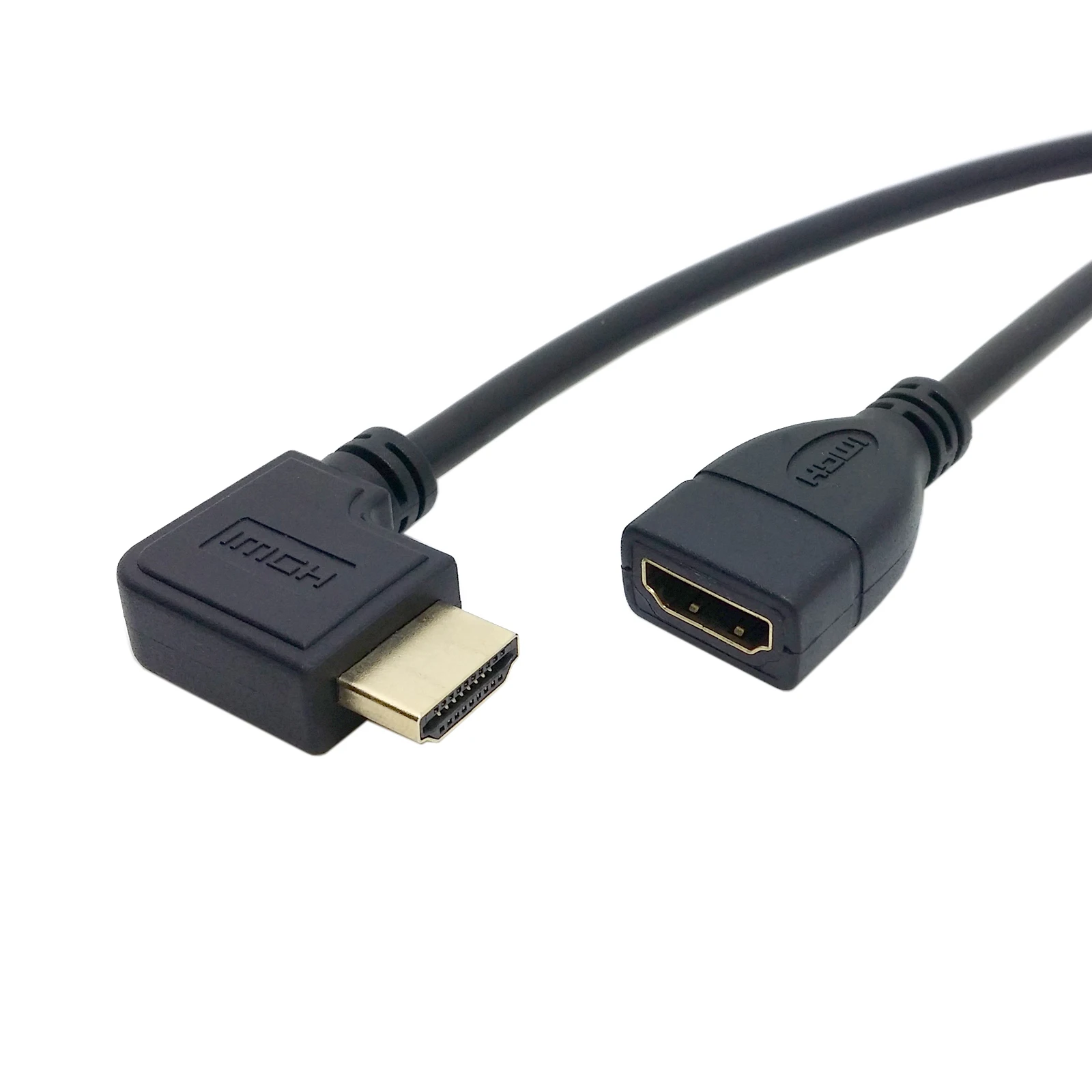 HDMI совместимый 1 4 19pin Ethernet & 3D Тип A папа левый Угловой 90 градусов к гнезду