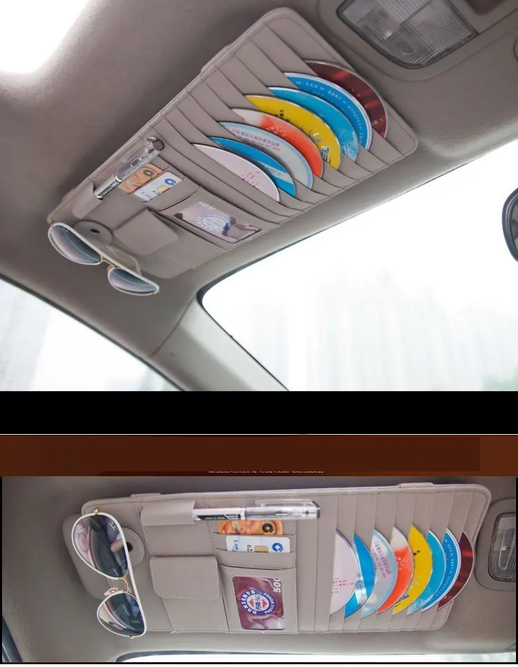 Lism из искусственной кожи автомобильный CD рукав держатель авто солнцезащитный