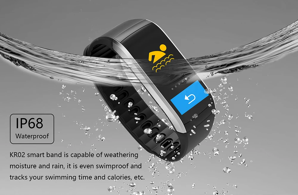 Bakeey KR02 Smart Band Цвет экран Smartwatch точный GPS трекер для мужчин женщин умные браслеты IP68