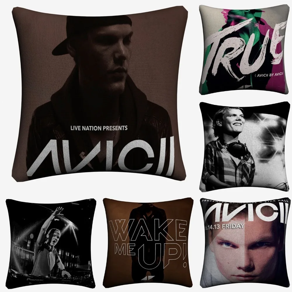 Avicii наволочки из хлопка и льна с изображением истинных пробуждающих диджеев 45x45
