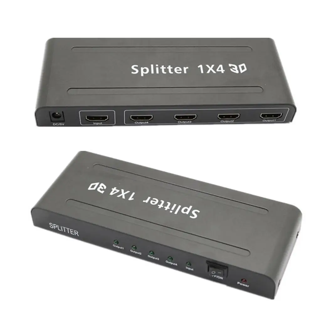 Прочный практичный мультимедийный интерфейс высокой четкости Splitter адаптер DC5V 2A