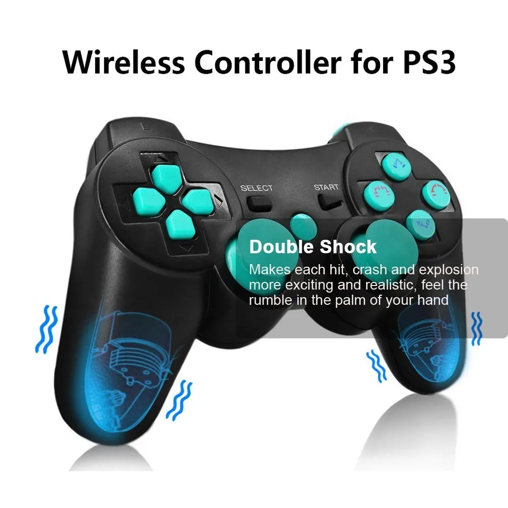 2 шт./упаковка беспроводной игровой Bluetooth джойстик для PS3|Геймпады| |