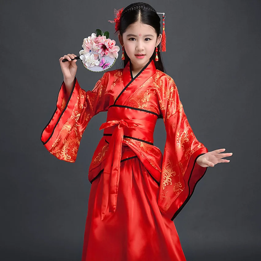 Детское сказочное платье Hanfu старинный китайский костюм Национальная