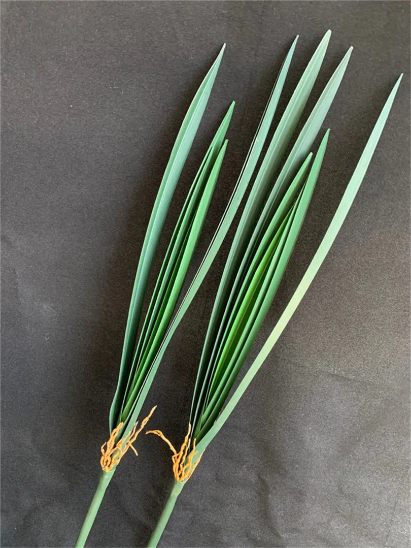 40pcs Plastic Greenery Cymbidium Orchid Plant Artificial 7 leaf branches Leaf 61cm for Floral Arrangement part | Дом и сад