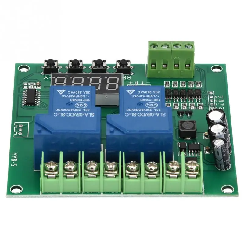 YYB 5 12v 24v двигатель вперед/Обратный Управление доска два реле задержки времени
