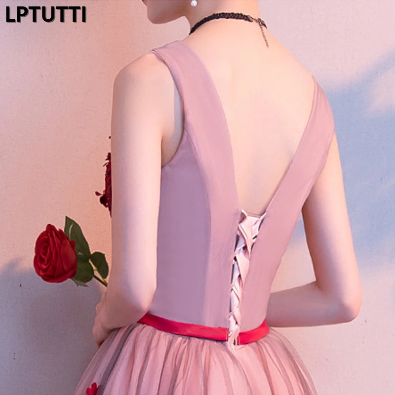 

LPTUTTI Appliques Lace New Sexy Woman Plus Size Social Festive Elegant Formal Prom Party Gowns Fancy Short Luxury Cocktail Dress