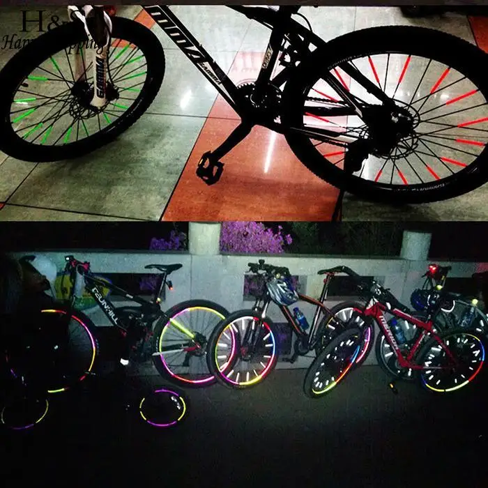 12 шт./компл. MTB велосипедные спицы предупреждающая отражательная трубка с зажимом