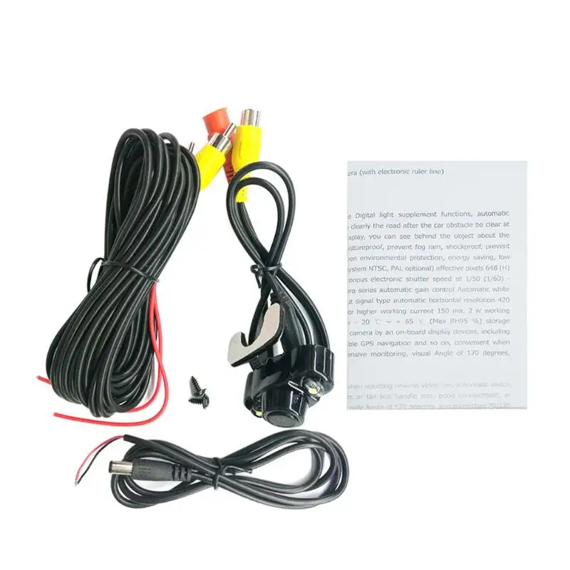 Universal Car Backup Reverse Rear View Camera 170 Degree Dual LED Waterproof Reversing Black | Автомобили и мотоциклы