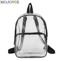 unisex waterproof clear transparent pvc backpack for adults and students women school bags knapsacks shoulder bags
