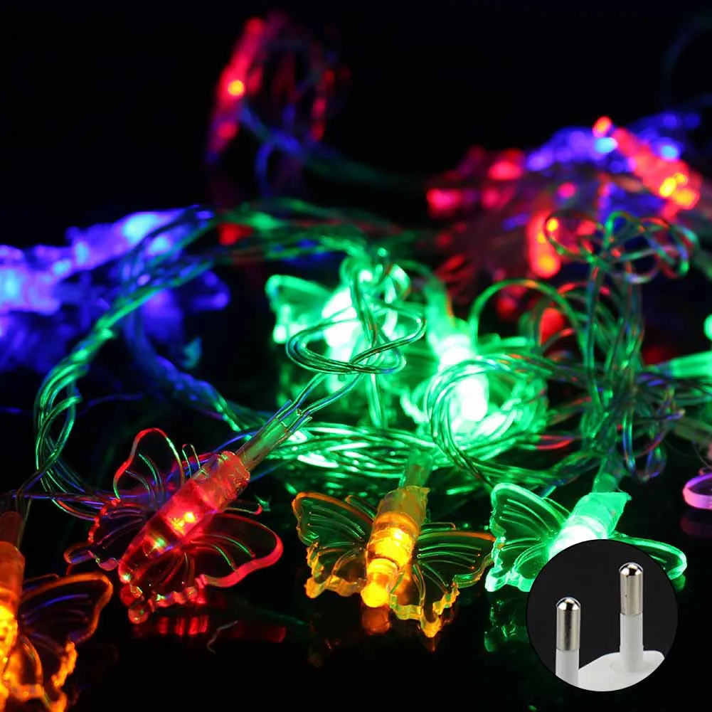 96 LEDs LED Butterfly led string AC 110V/220V Waterproof Curtain holiday Lights Christmas new year Garland Wedding Decor | Освещение