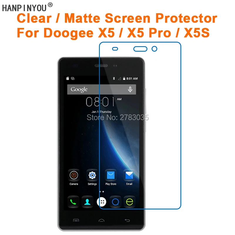 Прозрачная/Антибликовая матовая защитная пленка HD Для Doogee X5 / Pro/X5S 5 0 дюйма (не