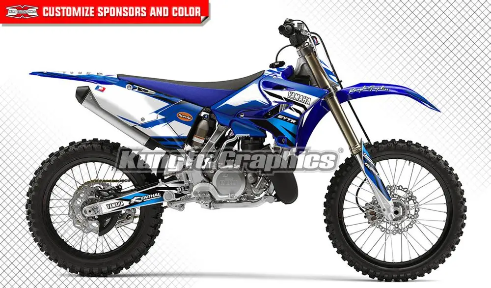 KUNGFU графика Гонки наклейки Набор для Yamaha YZ125 YZ250 YZ250X YZ 250X WR125 WR250 2015 2016 2017 2018 2019