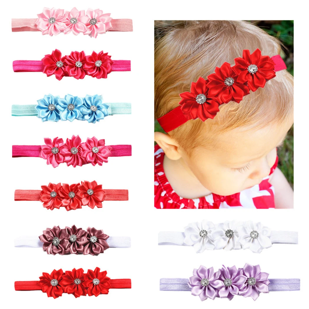 Baby Headband Flower Girls Pink Ribbon Hair Bands for Kids Headbands Turban Newborn Haarband Accessories |
