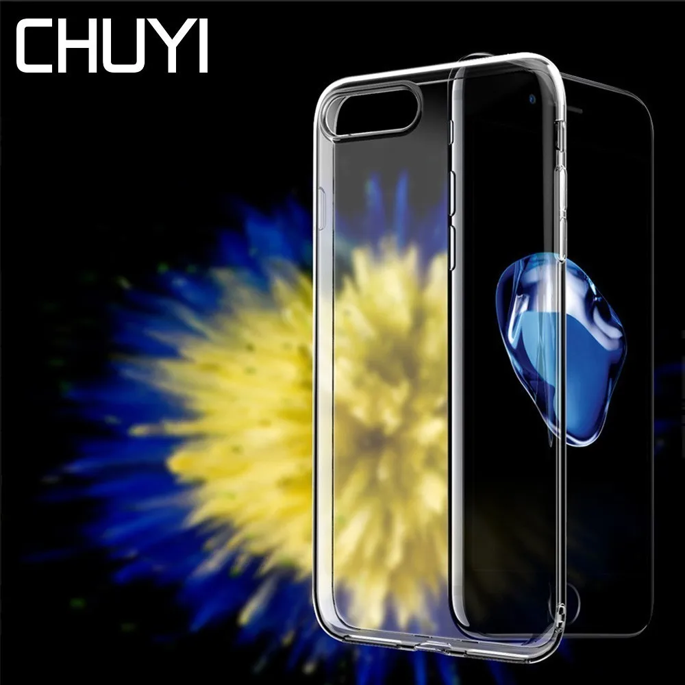 Прозрачный чехол для телефона CHUYI IphoneX XR XS/MAX Iphone 7 6 8 S Plus противоударный мягкий