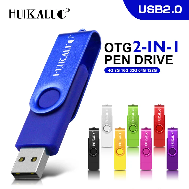 USB флеш-накопитель Huikaluo OTG для смартфонов/планшетов/ПК 8 ГБ 16 32 64 Гб 128 портативный